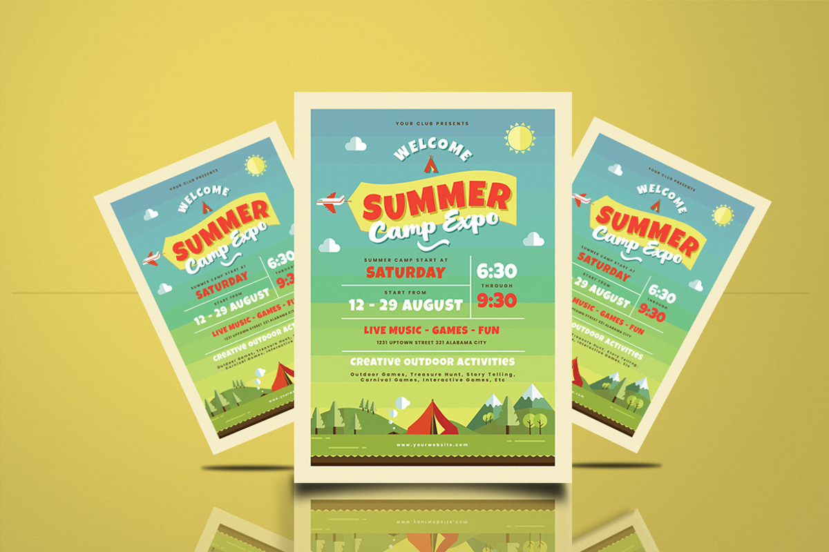 Summer Camp Flyer, a Flyer Template by Totem Design Studio (Photo 4 of 5)