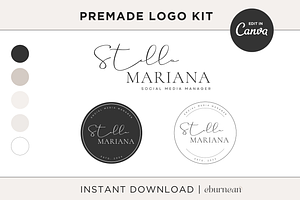 Modern Logo Template Kit Canva, a Branding & Logo Template by Studio Eburnean