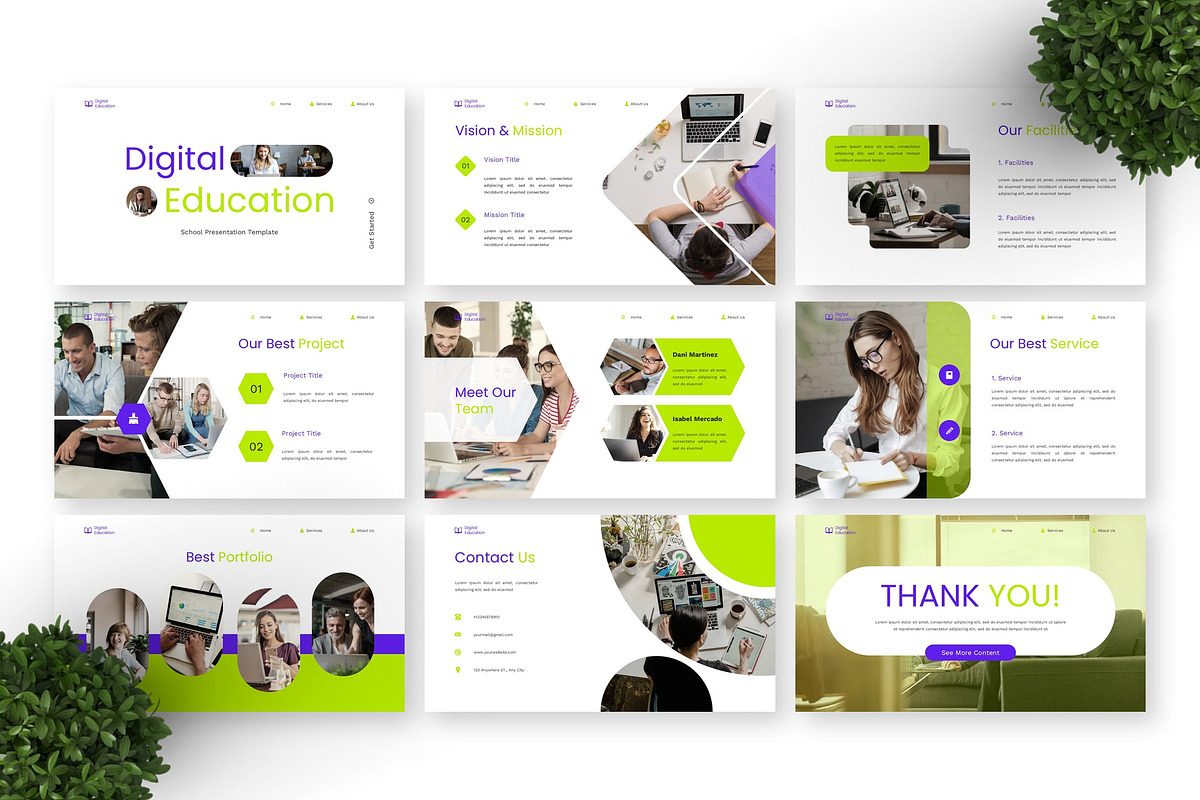 Digital Education - School PPT, a Presentation Template by Deepslide Studio (Photo 4 of 4)