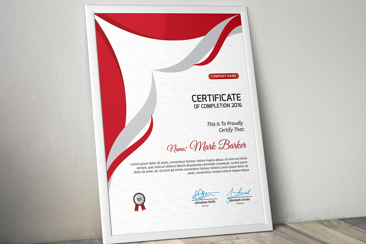 Certificate Word | PSD | AI, a Stationery Template by Curve Design (Photo 1 of 3)