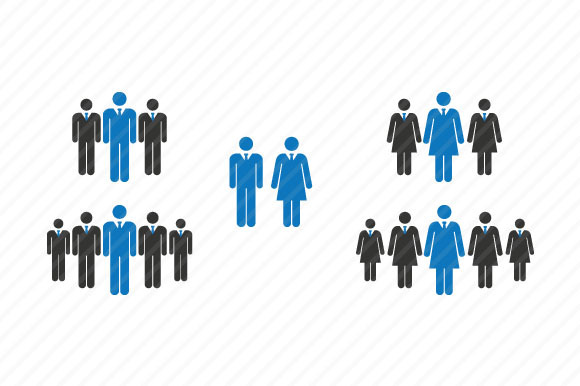 Business Men Women Human Vector