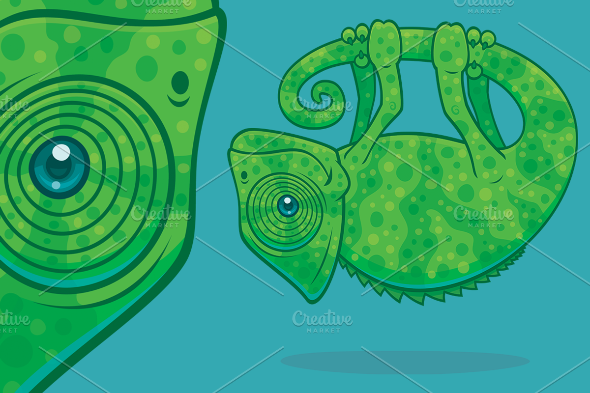 Magical Chameleon, an Animal Illustration by Schwegel Illustration