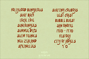 BUNGALOW HAND DRAWN FONT