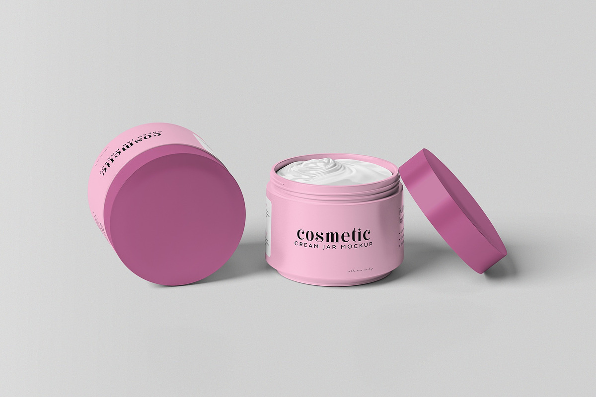 Cosmetic Jar Mockup, a Packaging Mockup by hokagata (Photo 4 of 5)