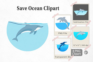 Save Ocean Clipart, a Graphic by Artnoy