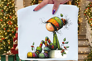 Quirky Holly Girl Clipart, an Illustration by Craft Nest (Thumbnail 5 of 9)