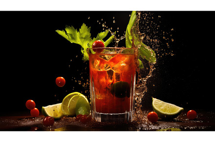 tropical vodka cocktail drink bloody, a Food & Drink Photo by pikepicture