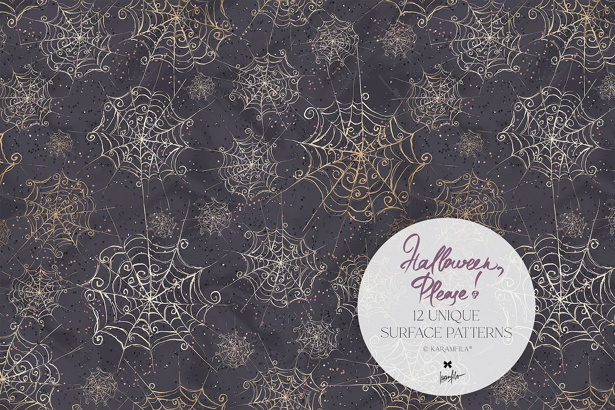 Kawaii Halloween Seamless Patterns, a Pattern Graphic by KaramfilaS (Photo 5 of 32)