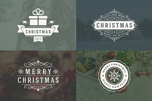 50 Christmas Labels And Badges