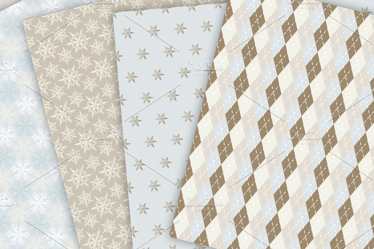 Winter Digital Paper Pack, a Pattern Graphic by Galina Ivanova (Photo 3 of 4)