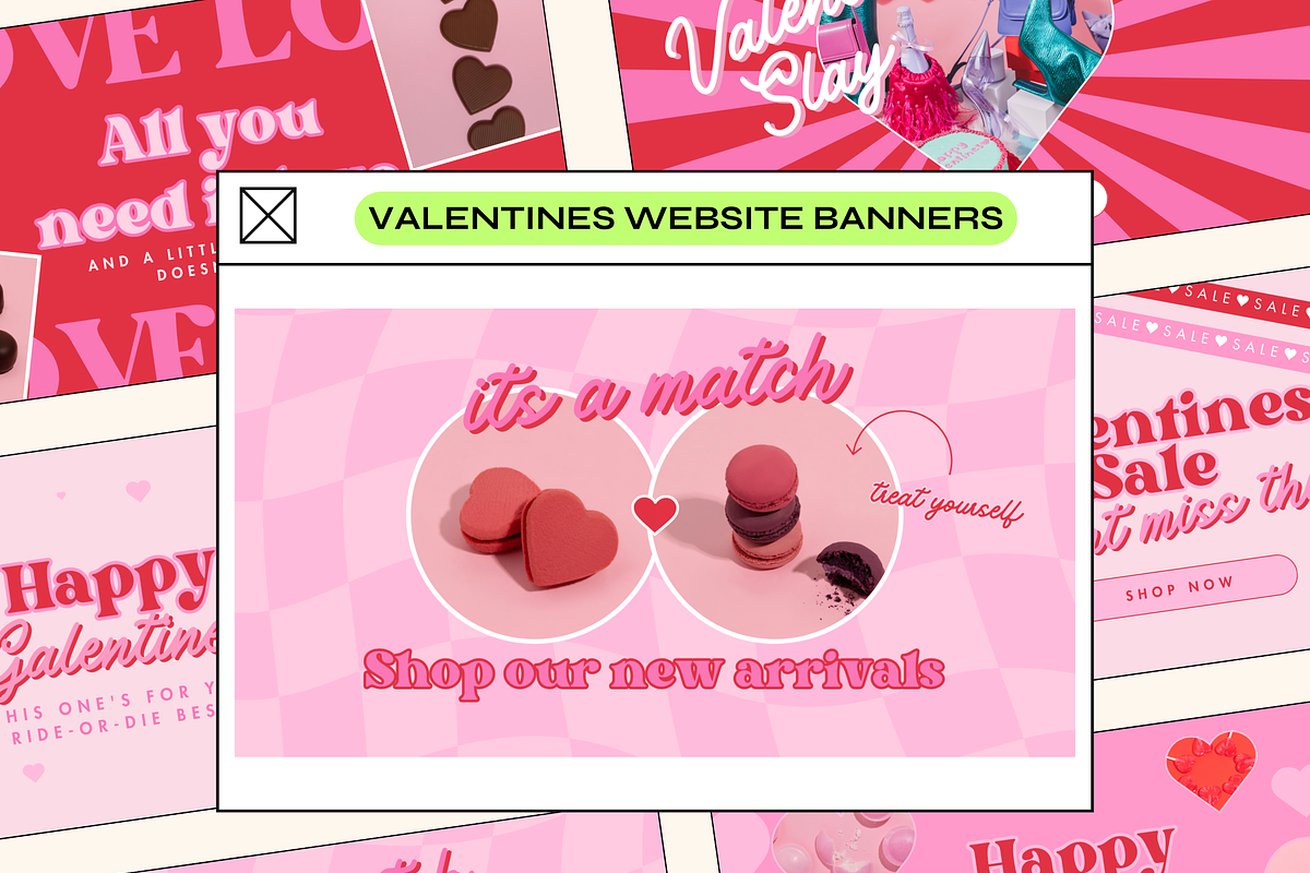 Retro Valentines Web Banners, a Marketing Template by The Pixel Palace (Photo 7 of 7)
