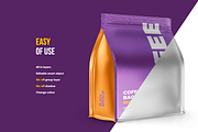 Coffee bag mockup. Metallic, a Packaging Mockup by BlackMockup (Thumbnail 4 of 11)
