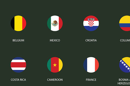 World Cup Flat Icons