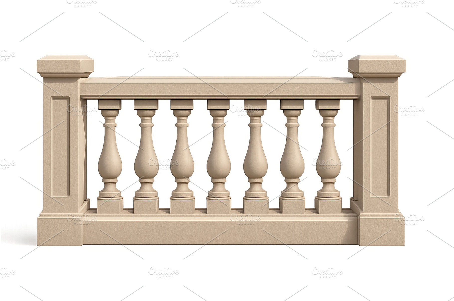 Decorative beige railing with, an Industrial Photo by ZinetroN