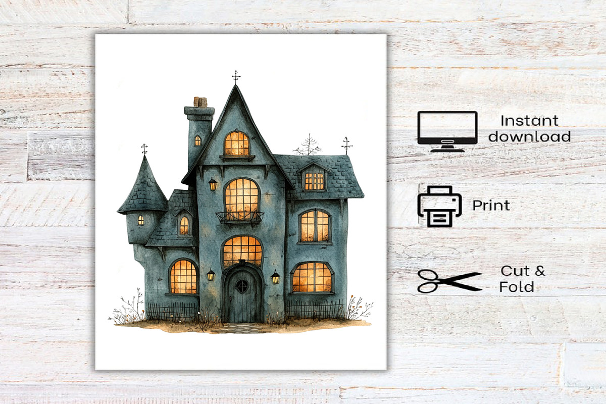 Mint Green Halloween Clipart, an Illustration by Canvas Craft (Photo 8 of 8)