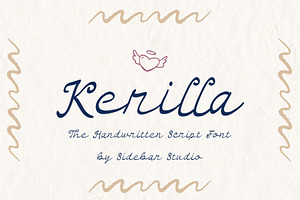 Kerilla Handwritten Font, a Handwritten Font by Sidebar Studio