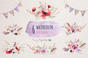 Watercolor floral set II, a Decorative Illustration by Peace ART (Thumbnail 3 of 5)