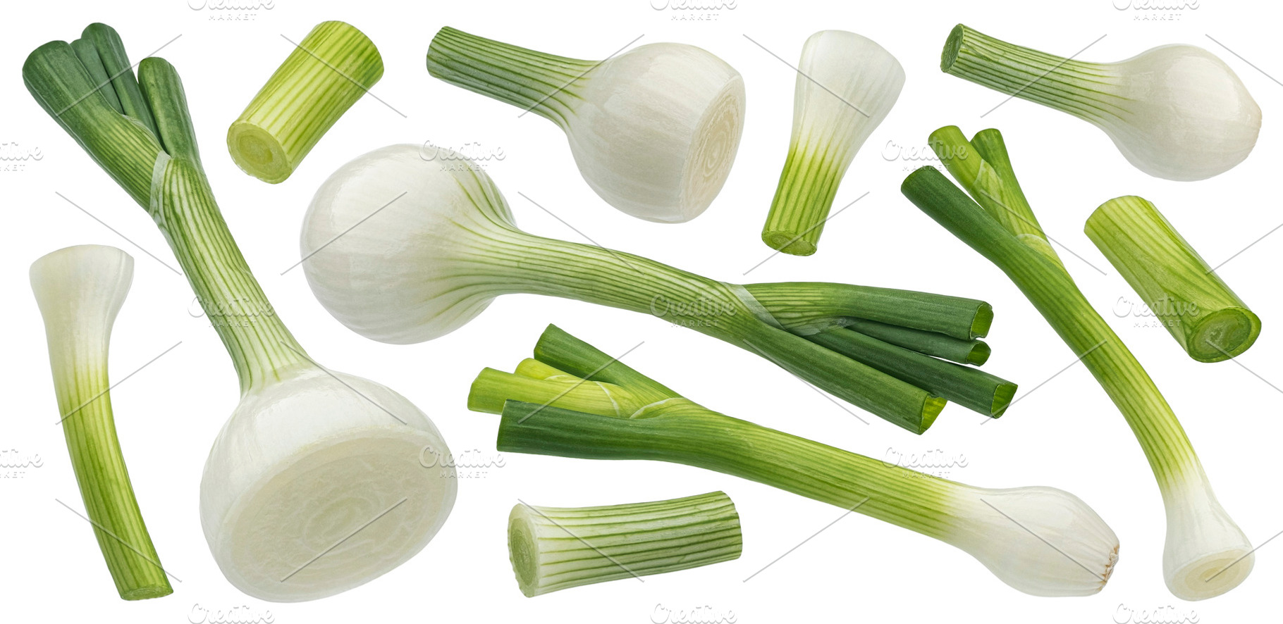 Green onion isolated on white, a Food & Drink Photo by Max Lashcheuski