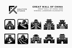 Great Wall of China Icon Vector, an Icon by Akatype Studio