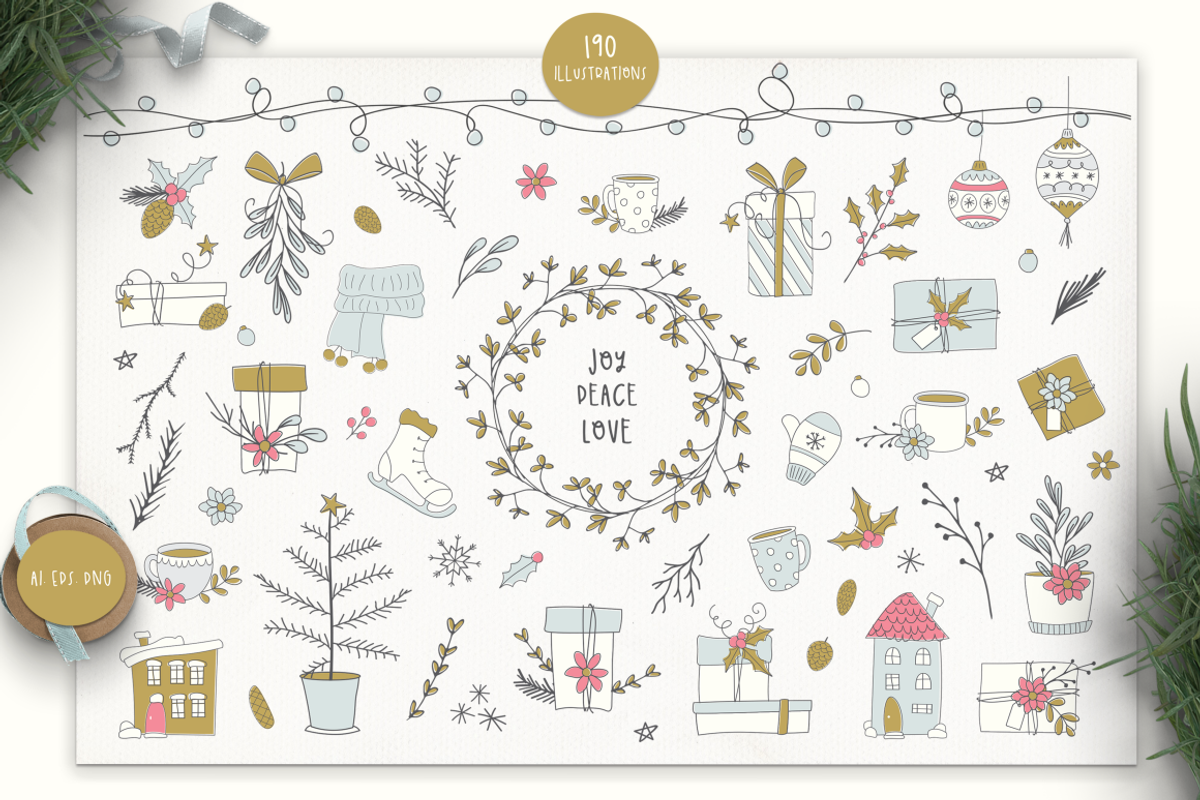 Merry Cheery Clip Art & Patterns, an Illustration by Emily Spadoni (Photo 5 of 9)
