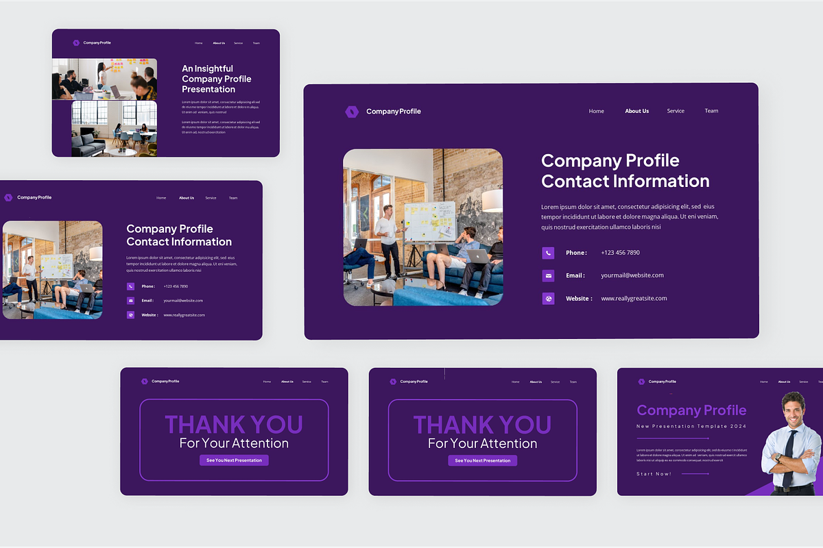 Company Profile Google Slide, a Presentation Template by SquidPixey (Photo 4 of 6)