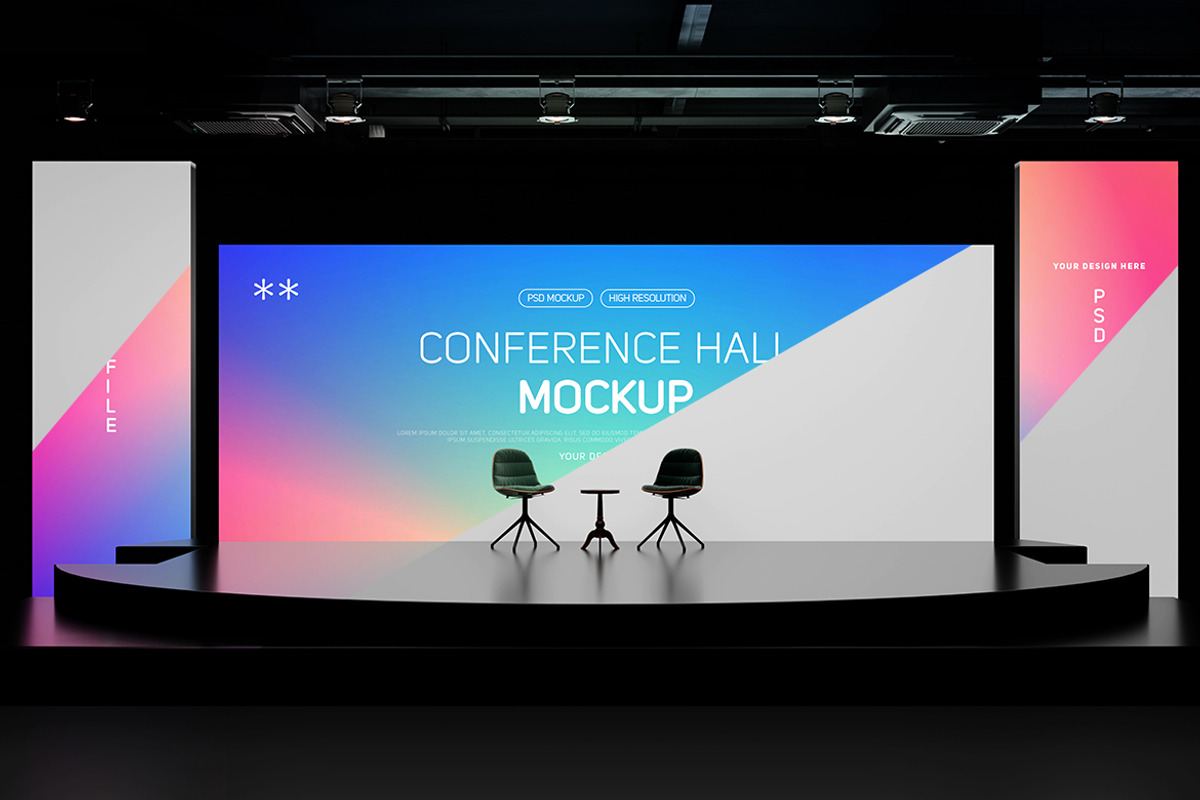 Conference Hall Mockup, an Advertising Mockup by Artlogs (Photo 3 of 3)