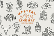 Western Line Art Illustrations, an Illustration by cd-design.co (Thumbnail 6 of 7)