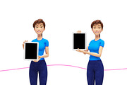 35 Jenny 3D Product Promo Mock-Ups, an iPad Mockup by Oleg Ribar (Thumbnail 7 of 29)