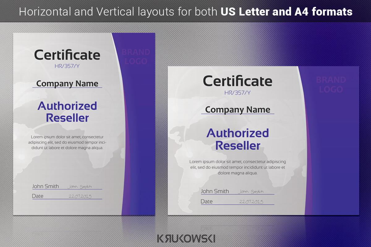 Reseller Certificate, a Stationery Template by Krukowski Graphics (Photo 1 of 3)