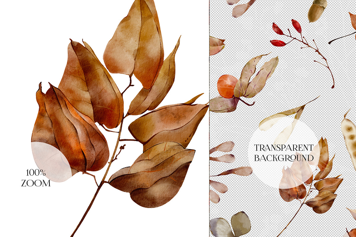 Watercolor Autumn Seamless Pattern, a Graphic by PROTEA Watercolor Studio (Photo 5 of 9)