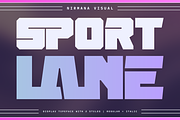 Sport Lane - Racing Logo Font, a Sans Serif Font by Nirmana Visual (Thumbnail 1 of 14)