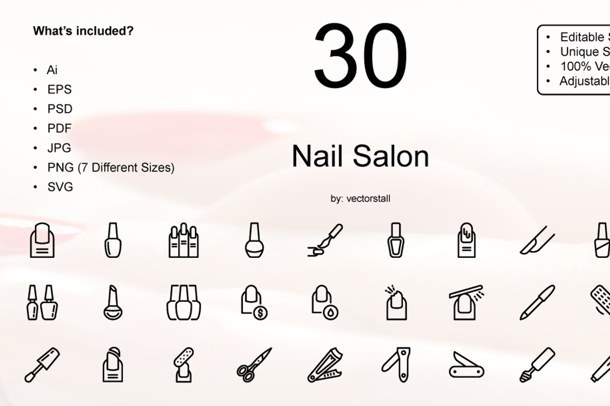 Nail Salon, an Icon by Vector Stall