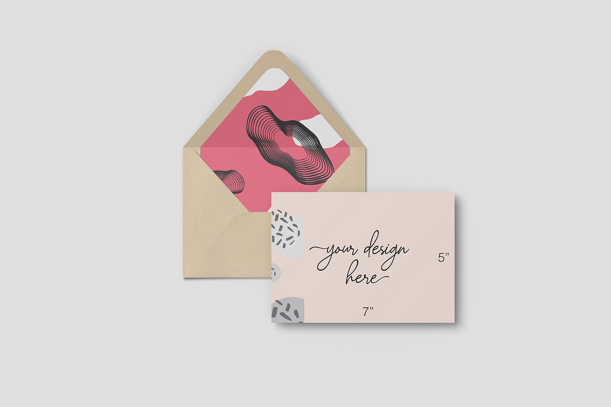 5x7 Postcard & Envelope Mockup, an Advertising Mockup by graphiccrew (Photo 7 of 15)