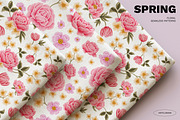 SPRING Flower Patterns & Clip Arts, an Object Graphic by Artflorara (Thumbnail 8 of 9)