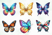 Watercolor Colorful Butterfly Png, an Illustration by Creative Art (Thumbnail 2 of 9)