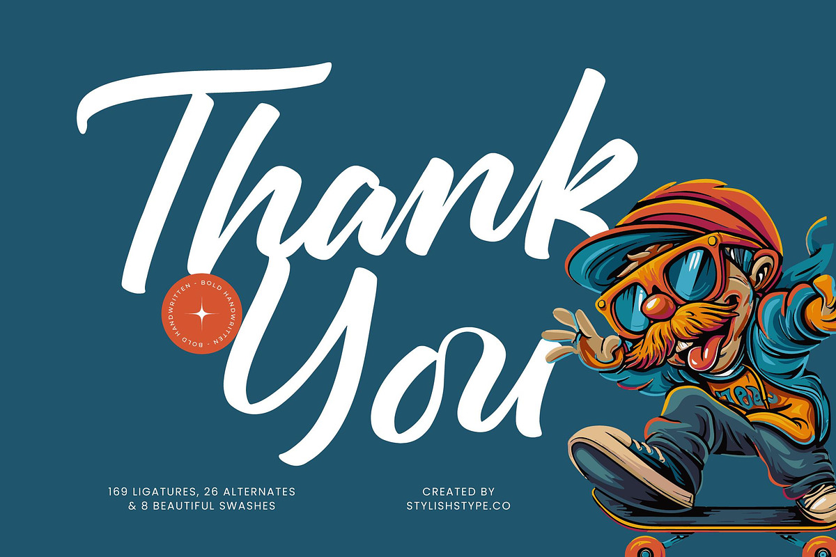 Chifest Skater Bold Handwritten Font, a Script Font by stylishtype.co (Photo 20 of 20)