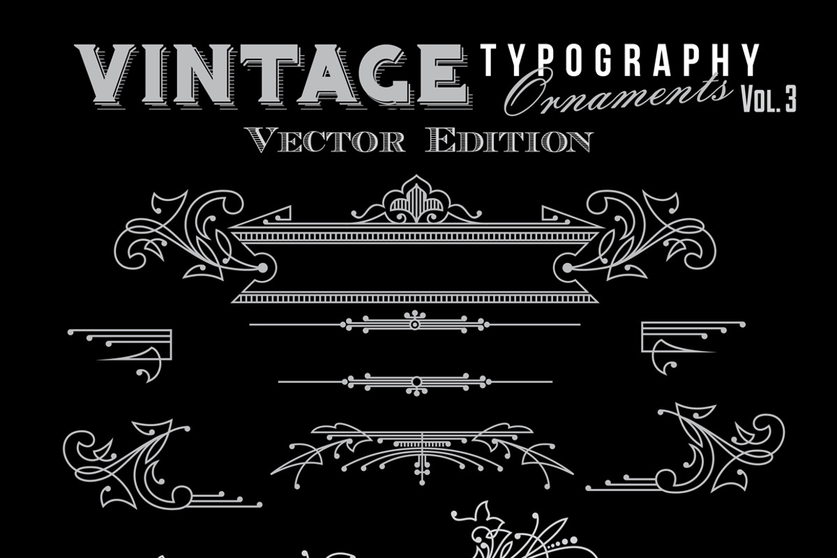 Vintage Typography Ornaments v3, an Object Graphic by G7 (Photo 5 of 5)