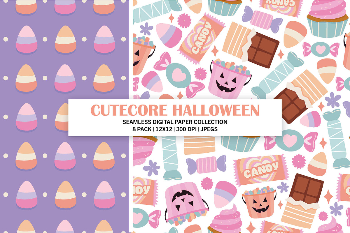 Cutecore Halloween Digital Paper, a Pattern Graphic by Alanna Messina Design Co (Photo 4 of 9)