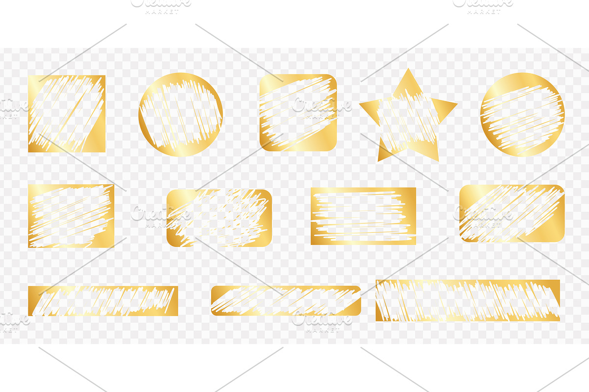 Scratch lottery card vector shapes, an Object Illustration by YuliiaOsadcha