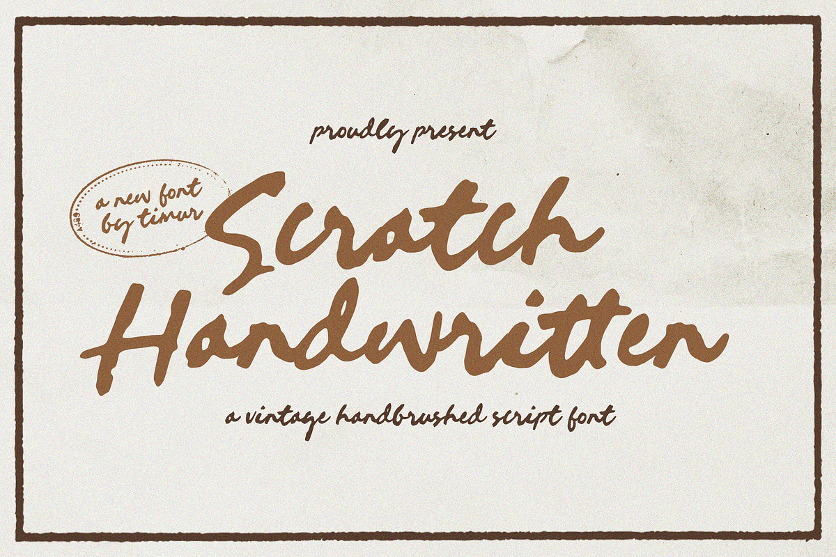 Scratch Handwritten Font, a Handwritten Font by Timurtype (Photo 1 of 7)