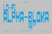 Lo-Fi ALPHA BLOKA Display Font, a Sans Serif Font by Lo-Fi Dept (Thumbnail 1 of 6)
