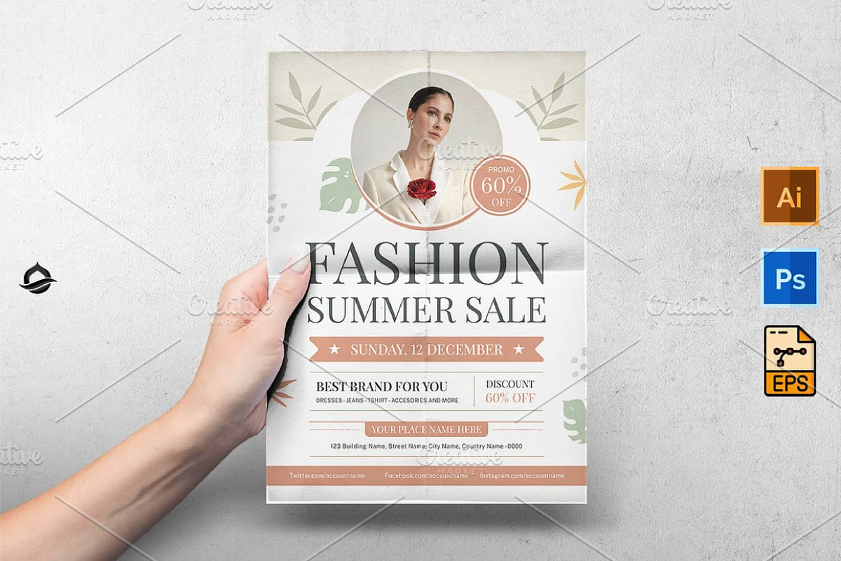 Summer Fashion Instagram Template, a Social Media Template by fashionaddict (Photo 2 of 5)
