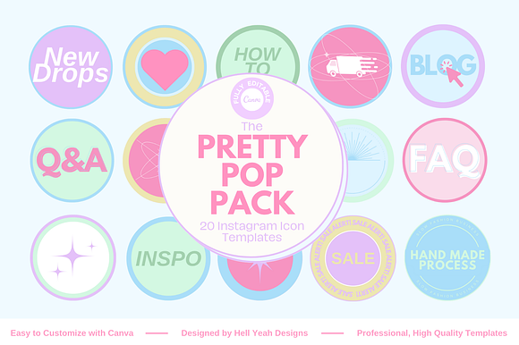 Pretty Pop Instagram Icon Templates preview 8