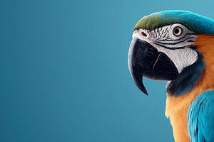 Colorful blue macaw parrot, an Animal Photo by MistyDay