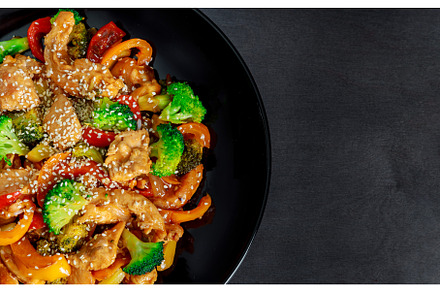 Chicken and broccoli with spicy, a Food & Drink Photo by Ungvar Studio