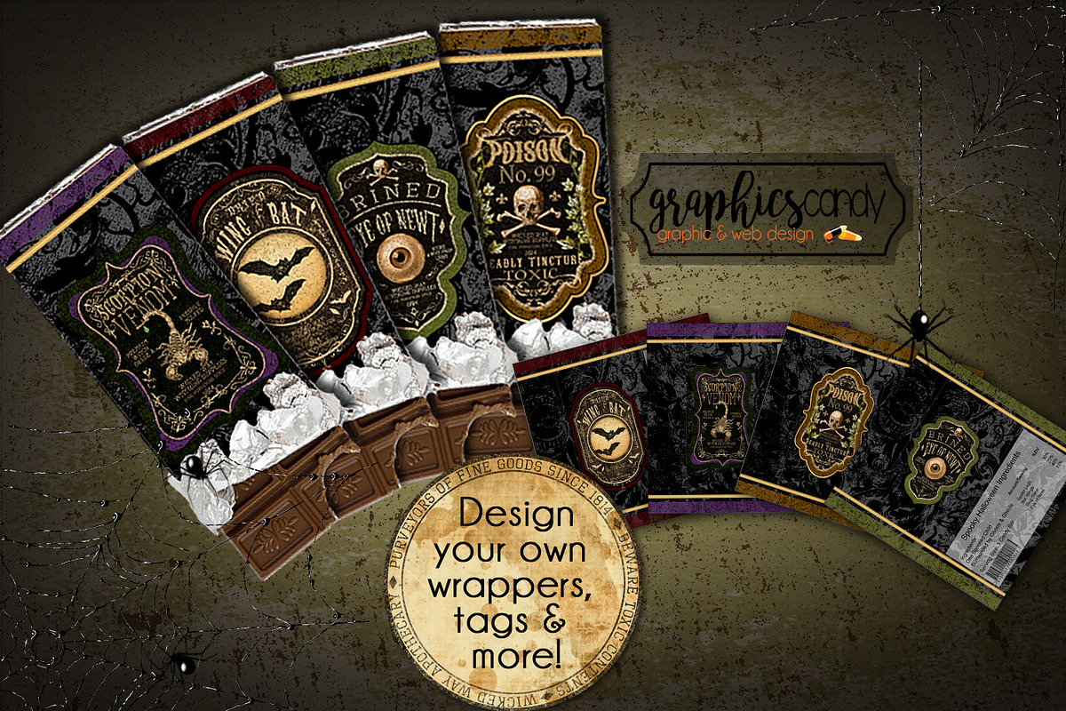 Halloween Labels - Apothecary Labels, an Illustration by Graphics Candy (Photo 3 of 4)