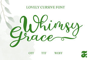 Whimsy Grace Script Font