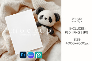 5x7 Baby Shower Card Mockup, a Mockup by EmpaviMockups