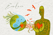 In Eco Love with Earth. Vector set, an Education Illustration by Shusha Guna Art (Thumbnail 4 of 14)
