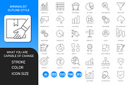 Data analytics outline icon set, an Outline Icon by Icons (Thumbnail 2 of 3)
